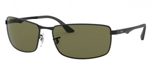 Z89 RAY-BAN RB3498 002/9A 64  BLACK / GREEN POLARIZED