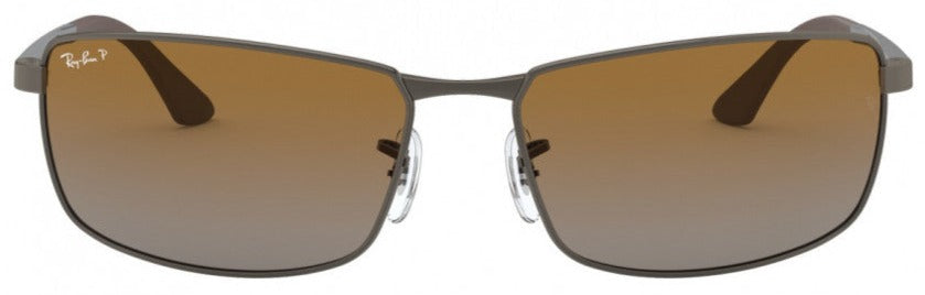 Z43 RAY-BAN RB3498 029/T5 61 MATTE GUNMETAL / GRAY GRADIENT BROWN POLARIZED