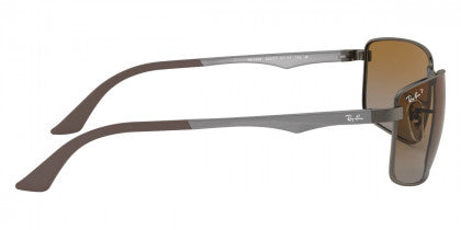 Z43 RAY-BAN RB3498 029/T5 61 MATTE GUNMETAL / GRAY GRADIENT BROWN POLARIZED
