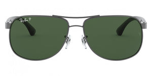 Z191  RAY-BAN RB3502 004/58 61 GUNMETAL / DARK GREEN POLARIZED