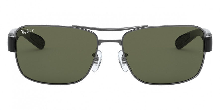 Z55 RAY-BAN RB3522 004/9A 61 GUNMETAL / GREEN POLARIZED