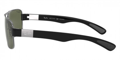 Z55 RAY-BAN RB3522 004/9A 61 GUNMETAL / GREEN POLARIZD