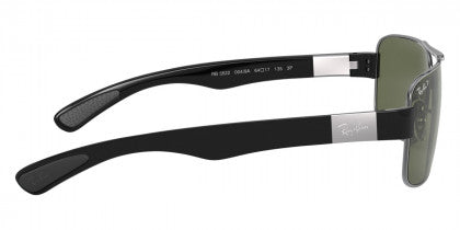 Z55 RAY-BAN RB3522 004/9A 61 GUNMETAL / GREEN POLARIZD