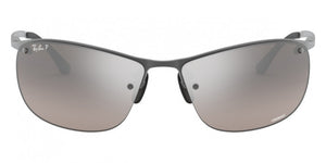 H9  RAY-BAN  RB3542 029/5J 63 MATTE GUNMETAL / GREY MIRRORED SILVER POLARIZED