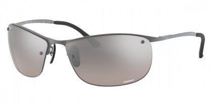 H9  RAY-BAN  RB3542 029/5J 63 MATTE GUNMETAL / GREY MIRRORED SILVER POLARIZED