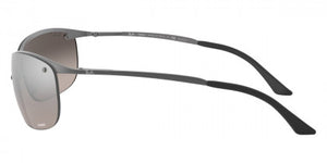 H9  RAY-BAN  RB3542 029/5J 63 MATTE GUNMETAL / GREY MIRRORED SILVER POLARIZED