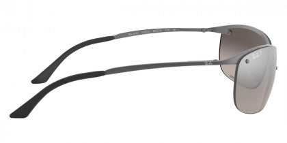 H9  RAY-BAN  RB3542 029/5J 63 MATTE GUNMETAL / GREY MIRRORED SILVER POLARIZED