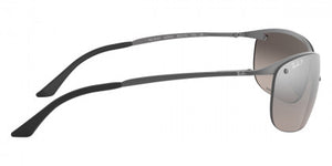 H9  RAY-BAN  RB3542 029/5J 63 MATTE GUNMETAL / GREY MIRRORED SILVER POLARIZED