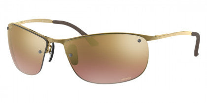 H8  RAY-BAN  RB3542 197/6B 63 BRONZE / PURPLE MIRRORED GOLD GRADIENT POLARIZED