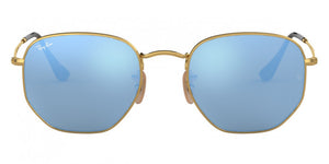 D54 RAY-BAN HEXAGONAL RB3548N 001/9O 51 ARISTA / LIGHT BLUE FLASH