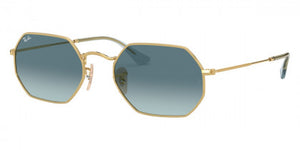 B152 RAY-BAN OCTAGONAL RB3556N 91233M 53 ARISTA / BLUE GRADIENT GRAY