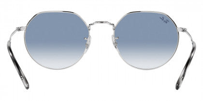 RB222 RAY-BAN JACK RB3565 003/3F 53 SILVER  CLEAR GRADIENT BLUE