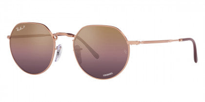 RB195 RAY-BAN  JACK RB3565 9202G9 51 ROSE GOLD  RED MIRRORED GRADIENT POLARIZED