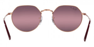 RB195 RAY-BAN  JACK RB3565 9202G9 51 ROSE GOLD  RED MIRRORED GRADIENT POLARIZED
