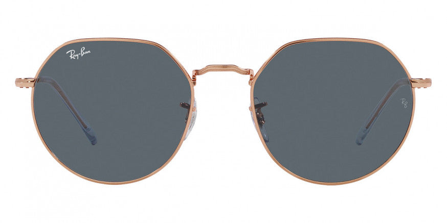EB010 RAY-BAN JACK RB3565 9202R5 55 ROSE GOLD  BLUE