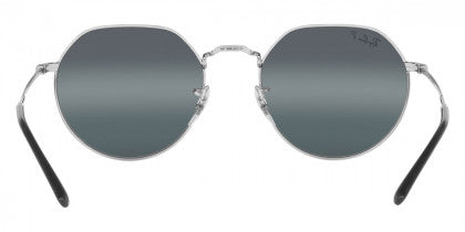 RB048 RAY-BAN JACK RB3565 9242G6 53 SILVER / DARK BLUE MIRRORED POLARIZED