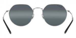 RB048 RAY-BAN JACK RB3565 9242G6 53 SILVER / DARK BLUE MIRRORED POLARIZED