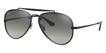 C145 RAY-BAN BLAZE AVIATOR RB3584N 153/11 58 DEMI GLOSS BLACK / GRAY GRADIENT DARK GRAY