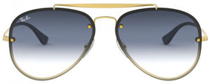 D144 RAY-BAN BLAZE AVIATOR RB3584N 91400S 61  SEMI GLOSS ARISTA / CLEAR BLUE GRADIENT