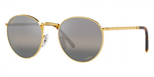 F285 RAY-BAN NEW ROUND RB3637 9196G3 50  LEGEND GOLD / CLEAR GRADIENT DARK GRAY POLARIZED