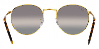 F285 RAY-BAN NEW ROUND RB3637 9196G3 50  LEGEND GOLD / CLEAR GRADIENT DARK GRAY POLARIZED