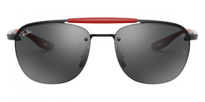 A128 RAY-BAN RB3662M F0026G 59  MATTE BLACK / GRAY MIRRORED SILVER