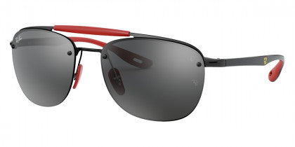 A128 RAY-BAN RB3662M F0026G 59  MATTE BLACK / GRAY MIRRORED SILVER