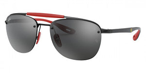 A128 RAY-BAN RB3662M F0026G 59  MATTE BLACK / GRAY MIRRORED SILVER