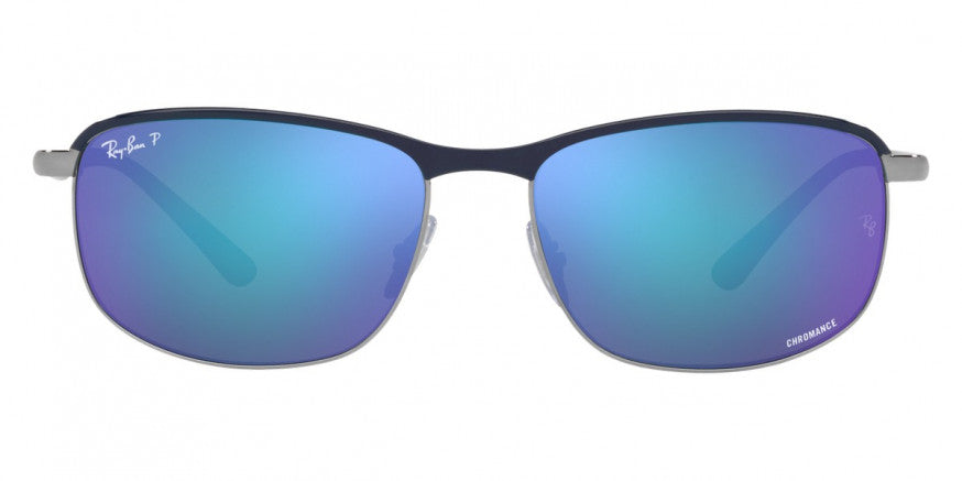 F240 RAY-BAN RB3671CH 92044L 60 BLUE ON GUNMETAL / GRAY MIRRORED BLUE