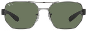 A115 RAY-BAN RB3672 004/71 60 GUNMETAL / DARK GREEN