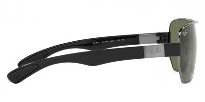 F227 RAY-BAN RB3672 004/9A 60 GUNMETAL / DARK GREEN POLARIZED