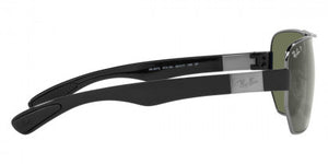 F227 RAY-BAN RB3672 004/9A 60 GUNMETAL / DARK GREEN POLARIZED