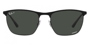 F288 RAY-BAN RB3686 186/K8 57 MATTE BLACK ON BLACK /  DARK GRAY POLARIZED
