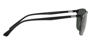 F288 RAY-BAN RB3686 186/K8 57 MATTE BLACK ON BLACK /  DARK GRAY POLARIZED