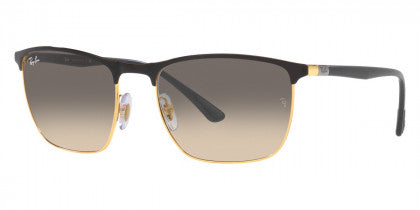 F270 RAY-BAN RB3686 187/32 57 BLACK ON ARISTA  / CLEAR GRADIENT GRAY