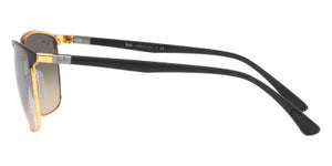 F270 RAY-BAN RB3686 187/32 57 BLACK ON ARISTA  / CLEAR GRADIENT GRAY