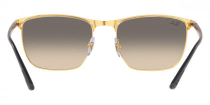 F270 RAY-BAN RB3686 187/32 57 BLACK ON ARISTA  / CLEAR GRADIENT GRAY