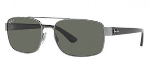 F295 RAY-BAN RB3687 004/58 61 GUNMETAL / GREEN  POLARIZED
