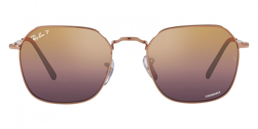 RB061 RAY-BAN JIM RB3694 9202G9 55 ROSE GOLD /  RED MIRRORED POLARIZED