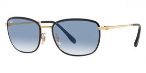 RB241 RAY-BAN RB3705 90003F 60 BLACK ON GOLD  BLUE