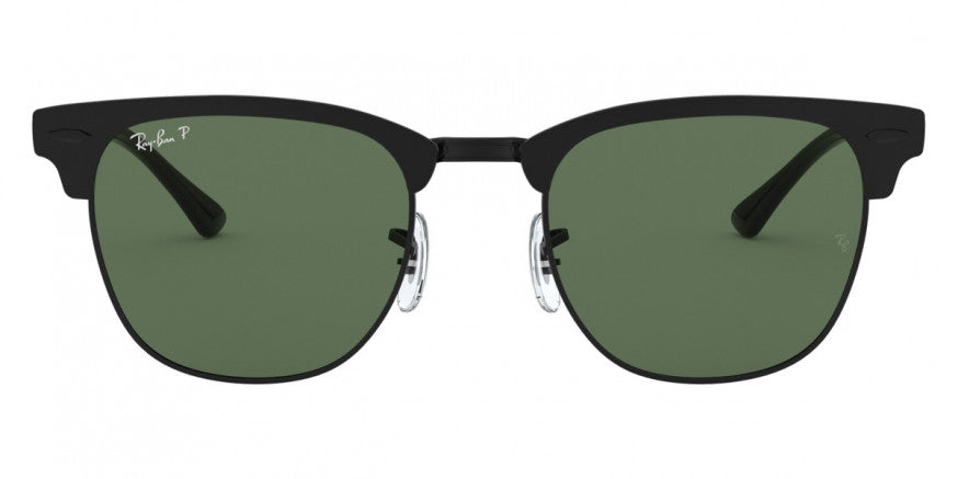 RB108 RAY-BAN CLUBMASTER METAL RB3716 186/58 51 MM / MATTE BLACK ON BLACK / G-15 GREEN POLARIZEDG-15 GREEN POLARIZED
