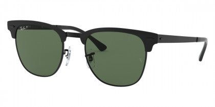 RB108 RAY-BAN CLUBMASTER METAL RB3716 186/58 51 MM / MATTE BLACK ON BLACK / G-15 GREEN POLARIZEDG-15 GREEN POLARIZED