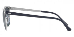 RB014 RAY-BAN CLUBMASTER METAL RB3716 9254G6 51 SILVER BLUE / DARK BLUE MIRRORED POLARIZED