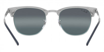 RB014 RAY-BAN CLUBMASTER METAL RB3716 9254G6 51 SILVER BLUE / DARK BLUE MIRRORED POLARIZED
