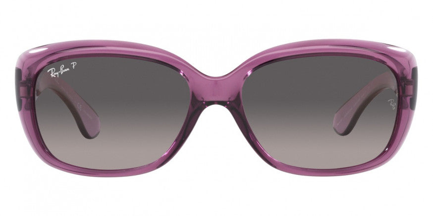 RB118 RAY-BAN JACKIE OHH RB4101 6591M3 58 TRANSPARENT VIOLET / GRAY GRADIENT POLARIZED