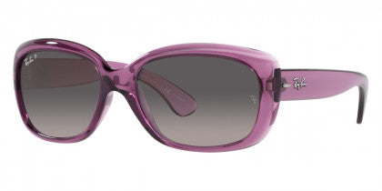 RB118 RAY-BAN JACKIE OHH RB4101 6591M3 58 TRANSPARENT VIOLET / GRAY GRADIENT POLARIZED