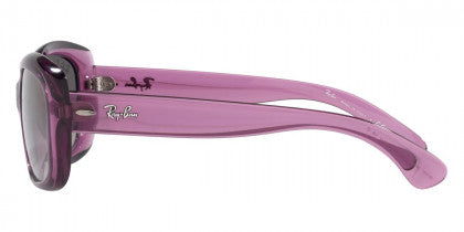 RB118 RAY-BAN JACKIE OHH RB4101 6591M3 58 TRANSPARENT VIOLET / GRAY GRADIENT POLARIZED