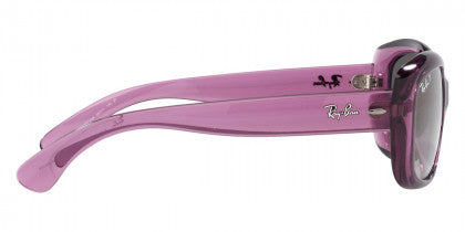 RB118 RAY-BAN JACKIE OHH RB4101 6591M3 58 TRANSPARENT VIOLET / GRAY GRADIENT POLARIZED