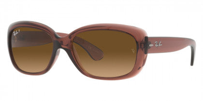 RB120 RAY-BAN JACKIE OHH RB4101 6593M2 58 TRANSPARENT DARK BROWN / BROWN GRADIENT POLARIZED