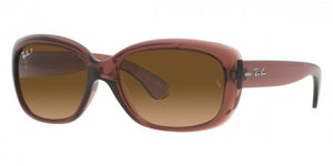 RB120 RAY-BAN JACKIE OHH RB4101 6593M2 58 TRANSPARENT DARK BROWN / BROWN GRADIENT POLARIZED